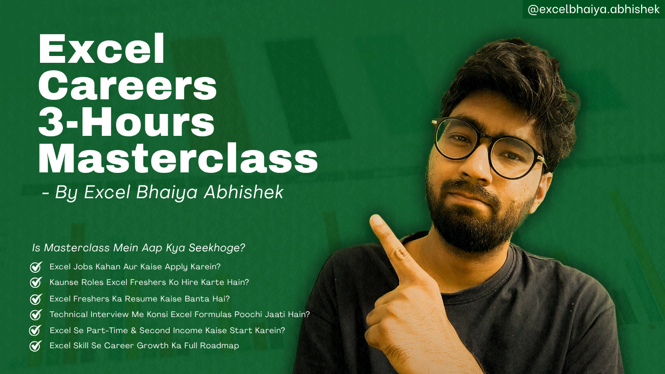 Excel and AI Career Masterclass 3 Hour Live Masterclass