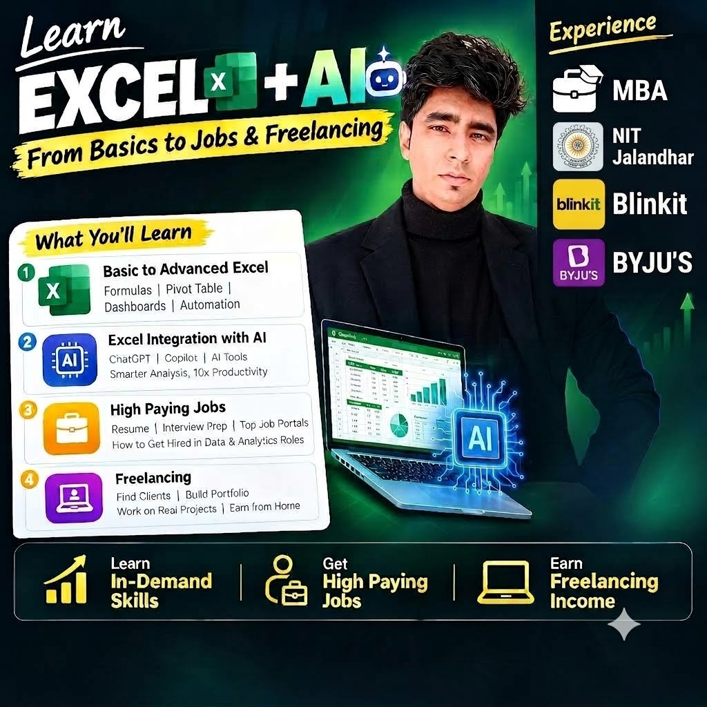 Learn Excel + AI Masterclass Banner